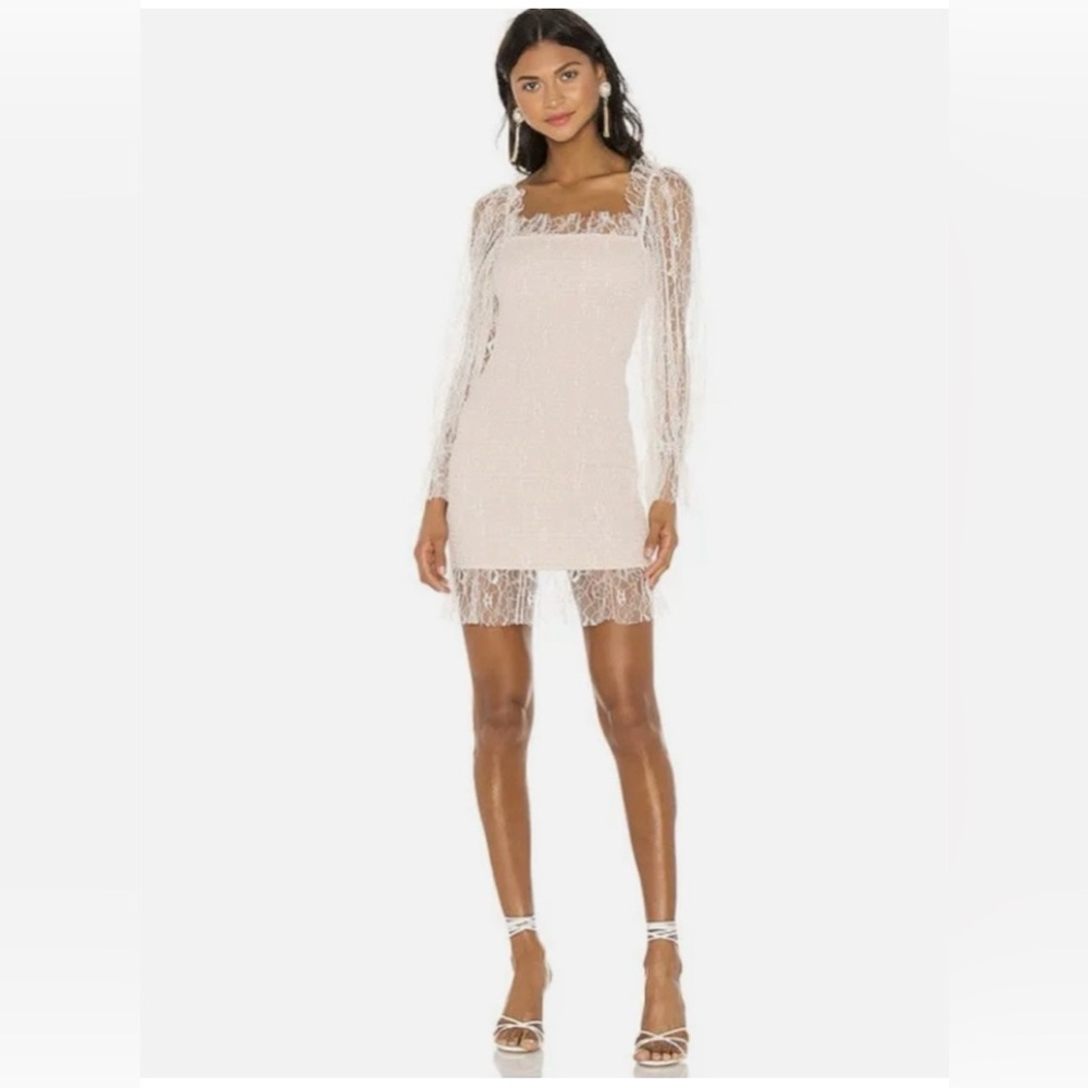 Alice McCall Cream Lace Long Sleeve After Dark Dress